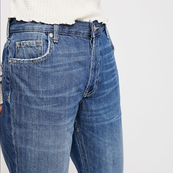 New Free People Maggie Mid-Rise Straight Leg Jeans - Picture 4 of 6